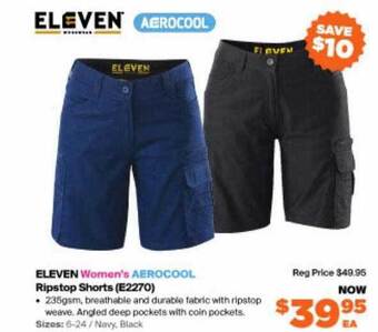 RSEA Safety Eleven women's aerocool ripstop shorts offer