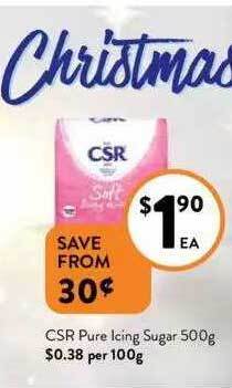 Foodworks Csr pure icing sugar offer