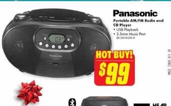 The Good Guys Panasonic portable am-fm radio and cd player offer