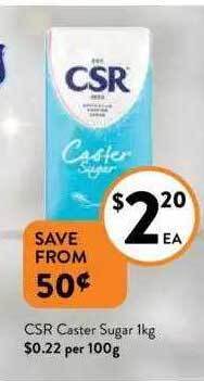 Foodworks Csr caster sugar offer