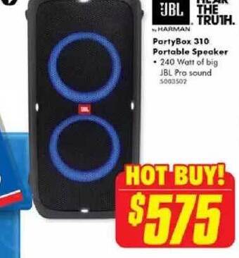 The Good Guys Jbl partybox 310 portable speaker offer