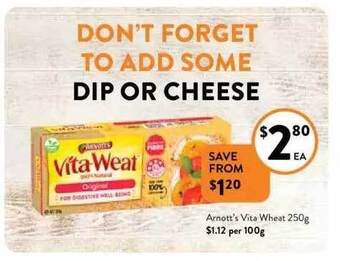 Foodworks Arnott's vita wheat offer