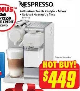 The Good Guys Nespresso lattissima touch restyle - silver offer