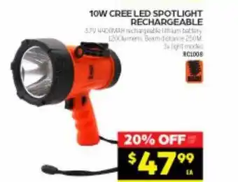 Autopro Rough country 10w cree led spotlight rechargeable offer