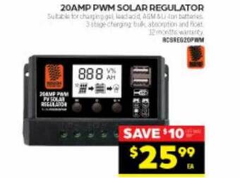 Autopro Rough country 20amp pwm solar regulator offer