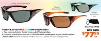 Hustler & voodoo polarised safety glasses