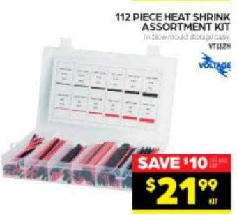 Autopro Voltage 112 piece heat shrink assortment kit offer