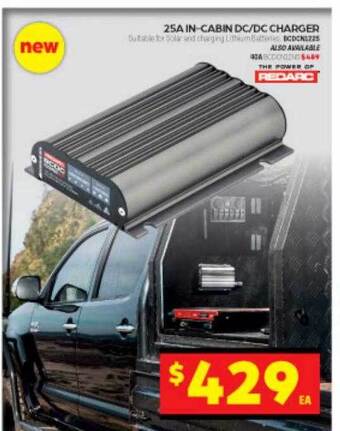 Autopro Redarc 25a in-cabin dc-dc charger offer