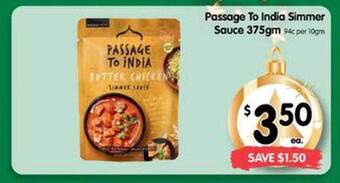 Spar Passage to india simmer sauce offer