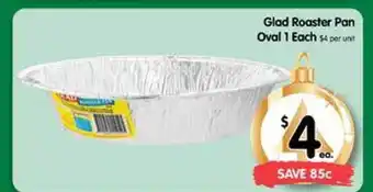 Glad roasted pan oval 1 each