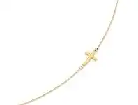Bevilles Jewellery 9ct Yellow Gold Silver Filled Cross Necklace offer