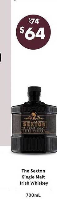 The sexton single malt irish whiskey