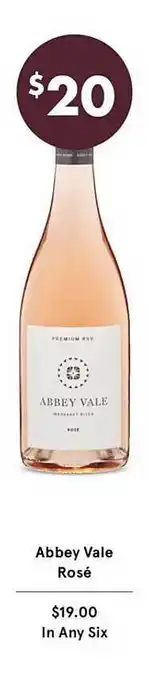 Vintage Cellars Abbey vale rosé offer