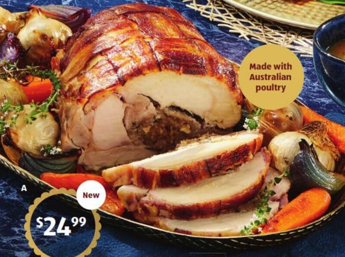 Fresh Four Bird Roast per kg offer at ALDI