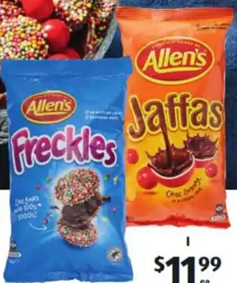 ALDI Allen's Freckles or Jaffas Lolly Bags 1kg offer