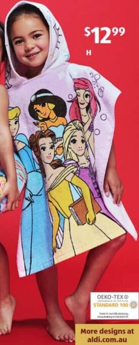 ALDI Licensed Hooded Towel offer