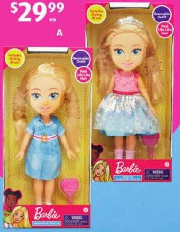 Barbie 13" Toddler Doll offer at ALDI