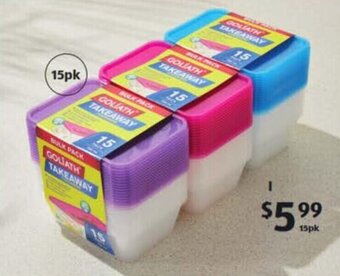 ALDI Takeaway Containers 15pk offer