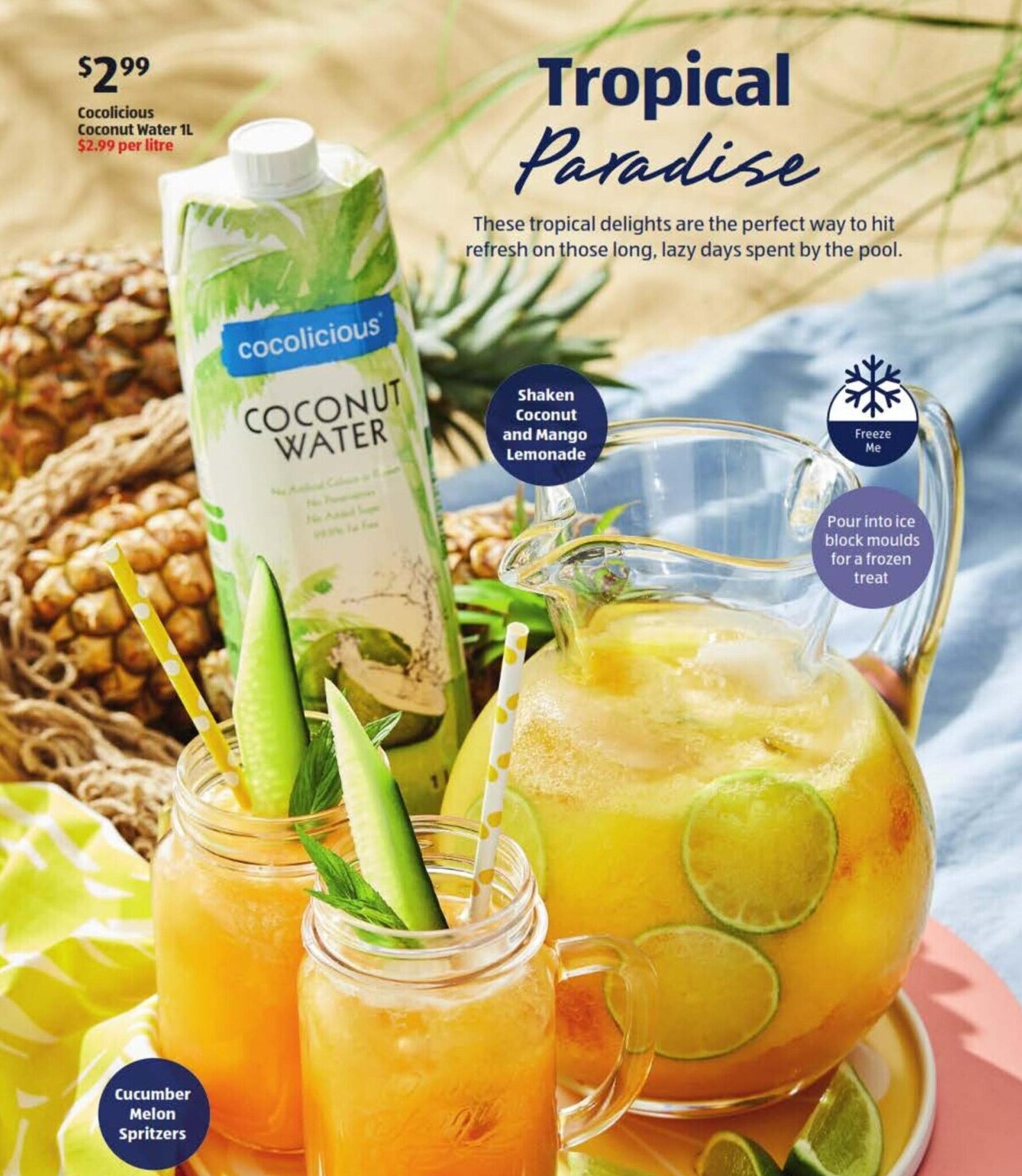 Cocolicious Coconut Water 1L offer at ALDI