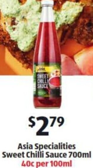 ALDI Asia Specialities Sweet Chilli Sauce 700ml offer