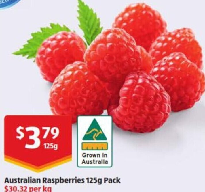 Australian Raspberries 125g offer at ALDI