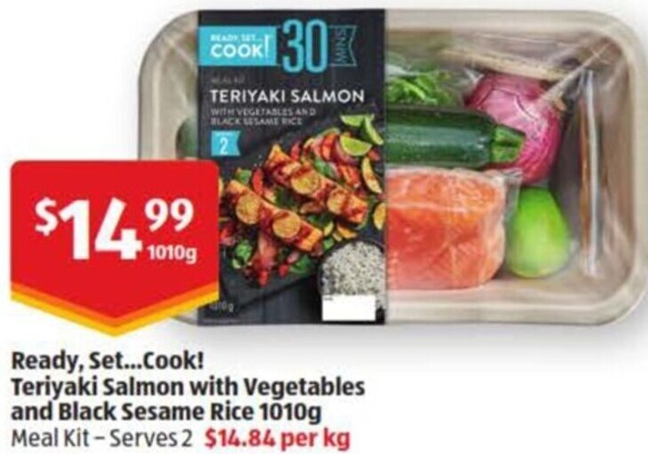 Ready Set... Cook! Teriyaki Salmon with Vegetables and Black Sesame