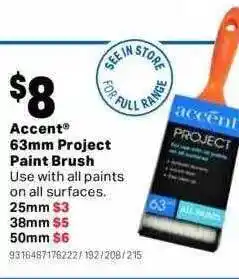 Mitre 10 Accent 63mm project paint brush offer