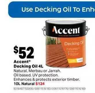 Mitre 10 Accent decking oil offer