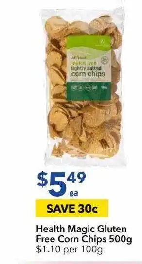 Ritchies Health magic gluten free corn chips offer