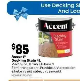 Accent decking stain