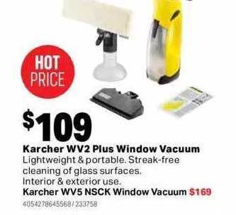 Mitre 10 Karcher wv2 plus window vacuum offer