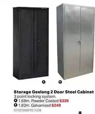 Mitre 10 Storage geelong 2 door steel cabinet offer