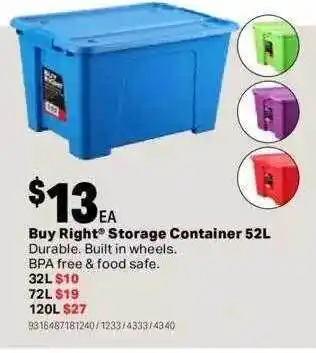Mitre 10 Right storage container 52l offer