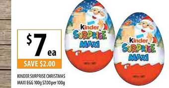 Supabarn Kinder surprise christmas maxi egg offer