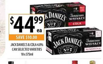 Supabarn Jack daniel's & cola can offer