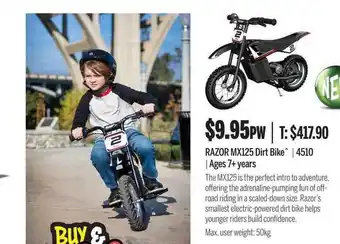 Chrisco Hampers Razor mx125 dirt bike offer