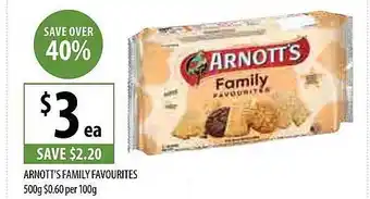 Supabarn Arnott's family favourites offer