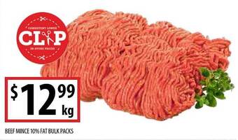 Supabarn Beef mince 10% fat bulk packs offer
