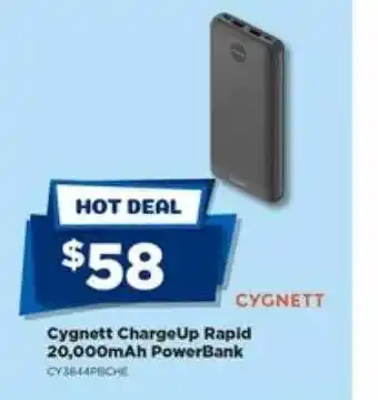 Cygnett chargeup rapid 20,000mah powerbank
