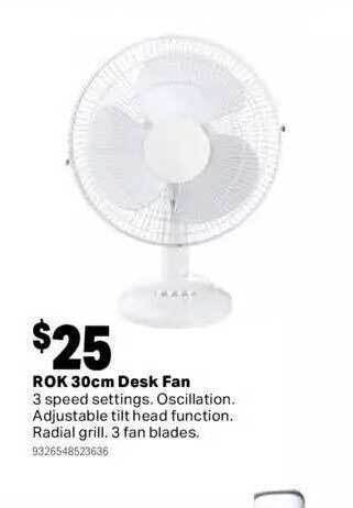Mitre 10 Rok 30cm desk fan offer