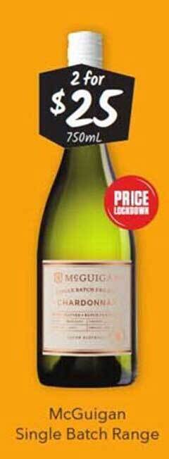 Mcguigan single batch range