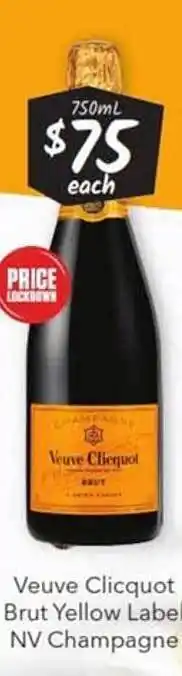 Veuve clicquot brut yellow label nv champagne