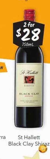 Cellarbrations St hallett black clay shiraz offer