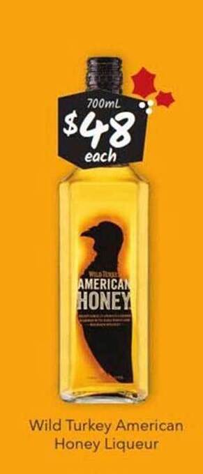 Cellarbrations Wild turkey american honey liqueur offer