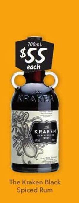 Cellarbrations The kraken black spiced rum offer