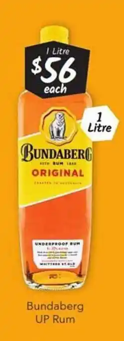 Cellarbrations Bundaberg up rum offer