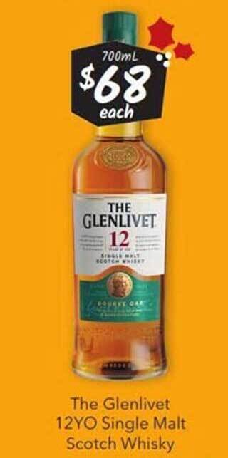 Cellarbrations The glenlivet 12yo single malt scotch whisky offer
