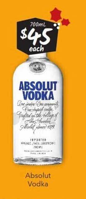 Cellarbrations Absolut vodka offer