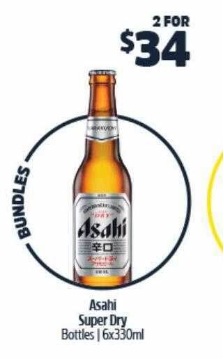 BWS Asahi super dry bottles offer