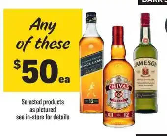 Liquorland Johnnie walker black label, chivas regal or jameson offer